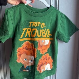 Vintage Disney Toddler XXS 2/3 Brave Green Cotton T-Shirt